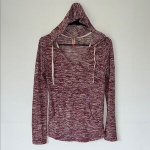 Women's Maroon Hoodie Top
